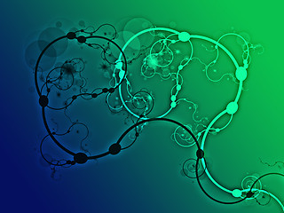 Image showing Abstract swirly floral grunge illustration