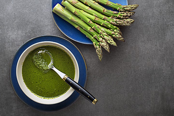 Image showing Asparagus soup