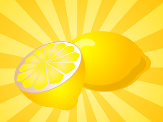 Image showing Lemon fruit  illustration