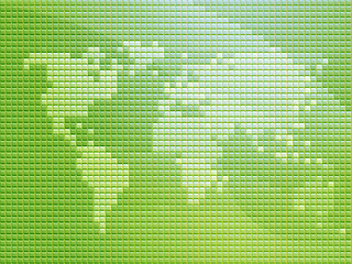 Image showing World map mosaic