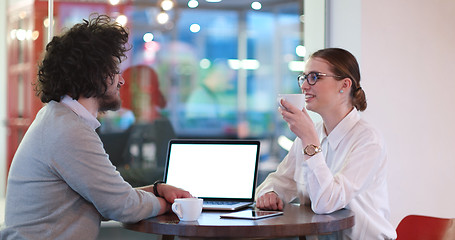 Image showing Business People Working With laptop in office