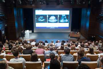 Image showing Medical expert giving a talk on diagnostics in medicine on 12th Winfocus world congress on 8th of September, 2016 in Ljubljana, Slovenia.