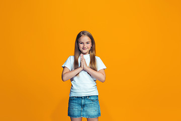 Image showing Happy success teen girl