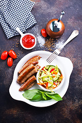 Image showing grilled sausages 