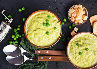 Image showing mashed green peas