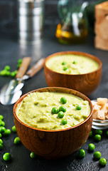 Image showing mashed green peas