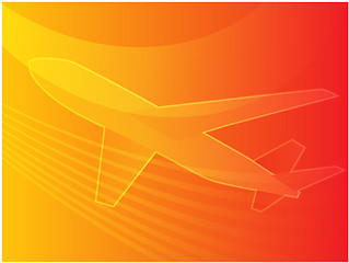 Image showing Air travel airplane illustration