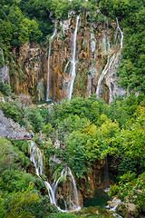 Image showing Waterfalls in Plitvice Lakes National Park, Croatia