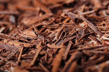 Image showing grated chocolate closeup