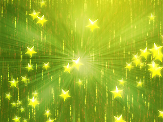 Image showing Flying stars illustration