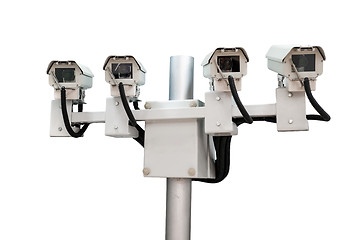 Image showing CCTV monitoring security cameras.