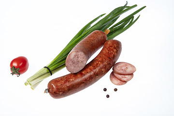 Image showing Sausage Ans Greenery