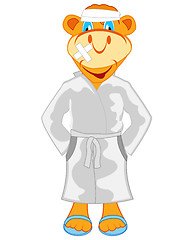 Image showing Vector illustration of the cartoon animal in hospital