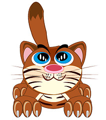 Image showing Vector illustration of the cartoon pet cat