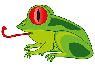 Image showing Cartoon animal frog on white background is insulated