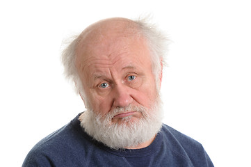 Image showing sad depressing old man isolated portrait