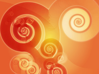 Image showing Abstract spiral swirls