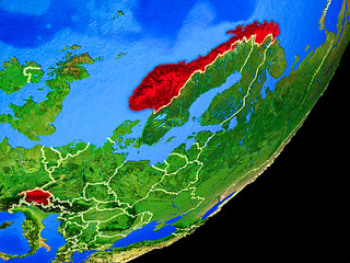 Image showing EFTA countries on Earth from space