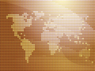 Image showing World map mosaic