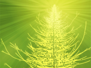 Image showing Sparkly christmas tree illustration