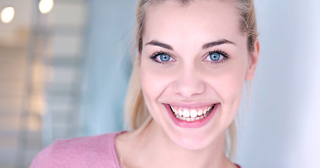 Image showing portrait of a beautiful young blond woman