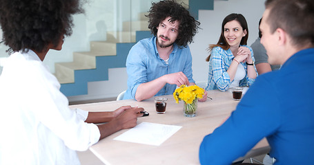 Image showing Multiethnic startup business team on meeting