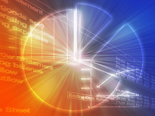 Image showing Spreadsheet business charts illustration