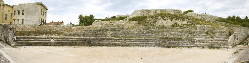Image showing Pula amphitheater on old fort