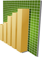 Image showing Financial barchart illustration