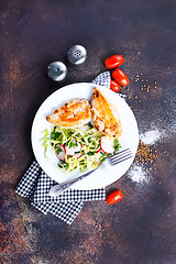 Image showing chicken with salad