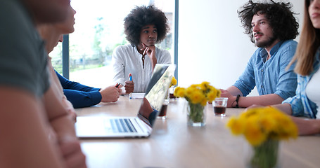 Image showing Multiethnic startup business team on meeting