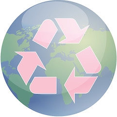 Image showing Recycling eco symbol