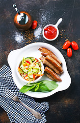 Image showing grilled sausages 