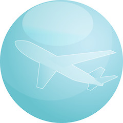 Image showing Air travel airplane illustration