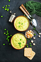 Image showing mashed green peas