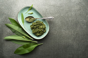 Image showing Wild garlic pesto