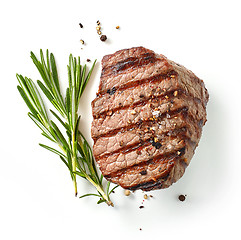 Image showing grilled steak and rosemary