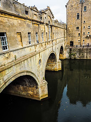 Image showing HDR Pulteney Bridge in Bath