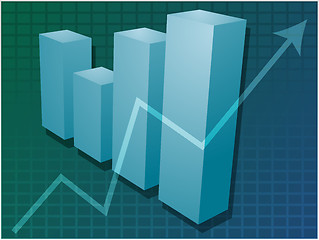 Image showing Financial barchart illustration