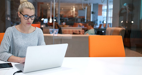 Image showing Startup Business Team At A Meeting at modern office building