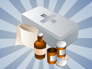 Image showing First aid kit illustration