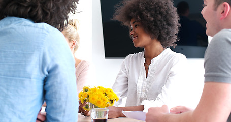 Image showing Multiethnic startup business team on meeting