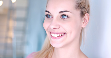 Image showing portrait of a beautiful young blond woman