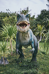 Image showing Tyrannosaurus - prehistoric era dinosaur.