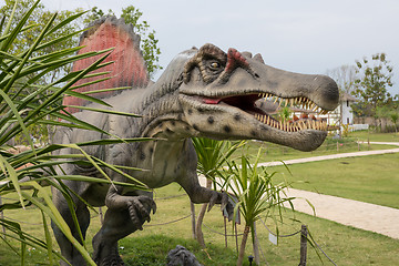 Image showing prehistoric era dinosaur. Adventure park.