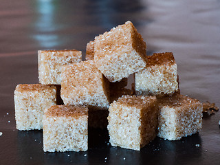 Image showing Brown sugar cubes