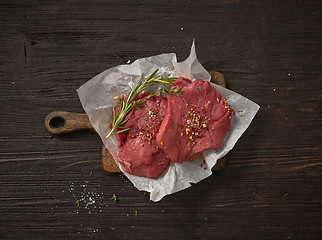 Image showing fresh raw beaf steak meat