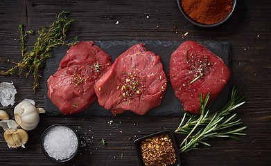 Image showing fresh raw beaf steak meat