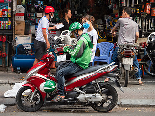 Image showing Grab driver in Ho Chi Minh City