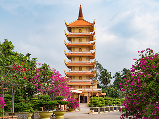 Image showing The Vinh Trang Temple in My Tho,  Vietnam